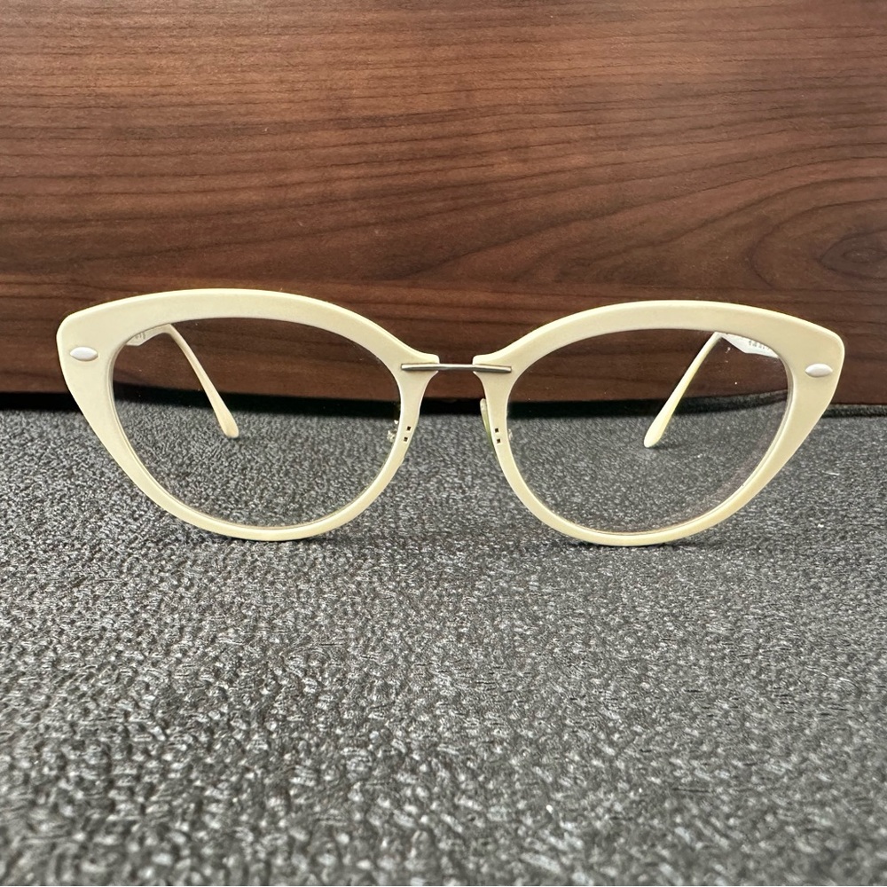 Ray Ban RB 7088 Light Ray Eyeglasses White Cat Eye Size 54-18
